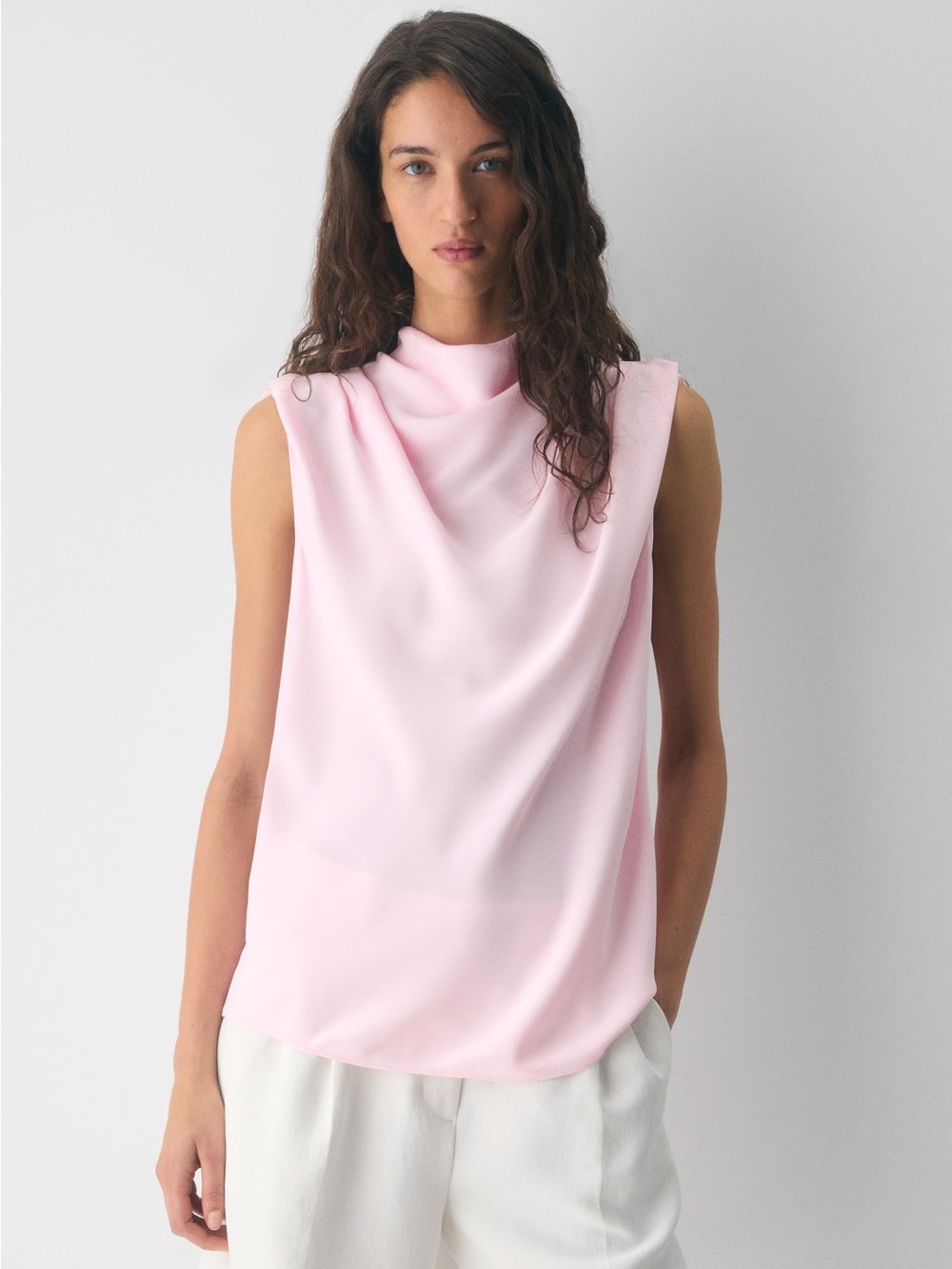 Aritzia Babaton Carter Blouse - Villa Pink